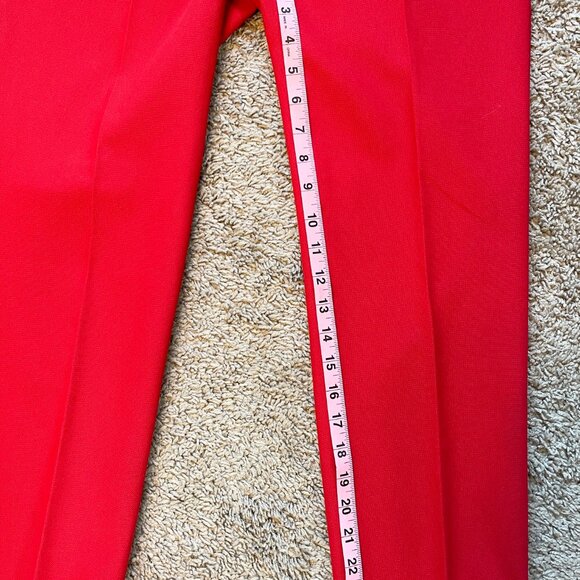 Phillip Lim 3.1 Cherry Red Flat Front Mid Rise Trouser Sz 6 - Picture 10 of 11